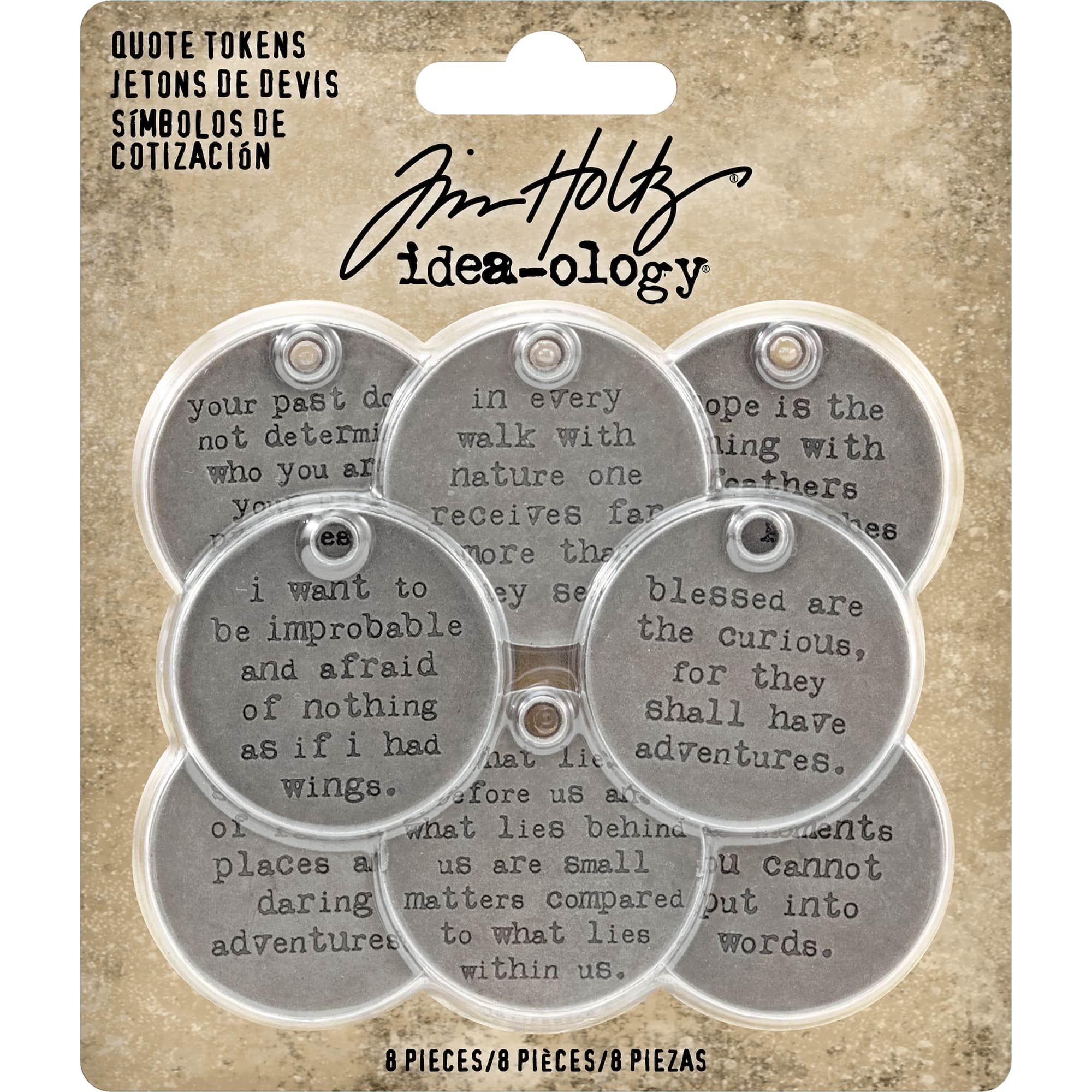 Idea-Ology Metal Quote Tokens 8/Pkg-